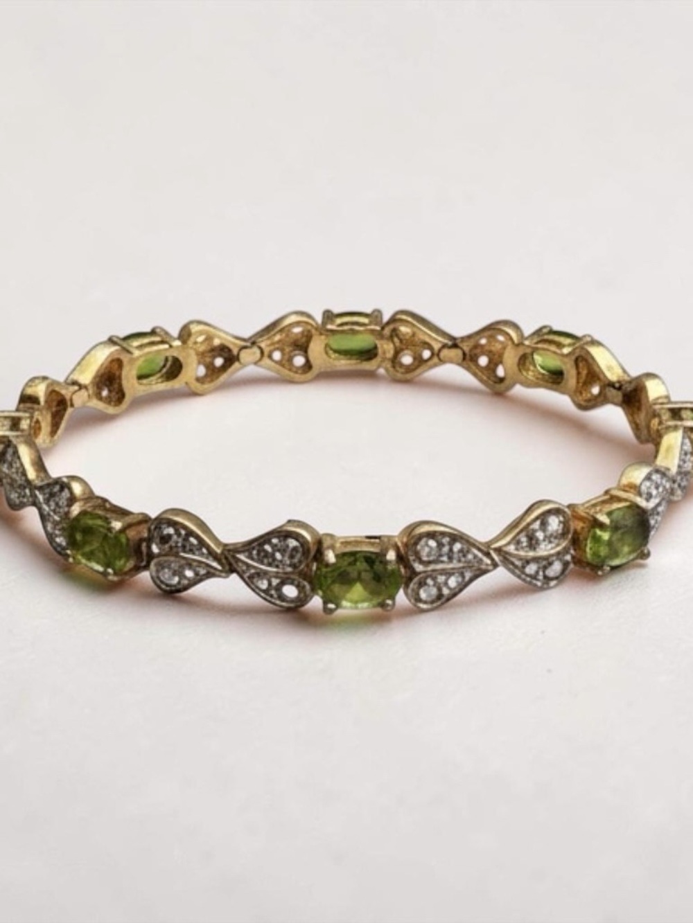 Peridot Tennis Bracelet 7” Fine Jewelry